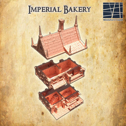 Imperial Bakery - Tabletop Terrain - 28 MM, Tabletop 3D Printed Terrain by MiniatureLand, Perfect for Wargaming and RPGs