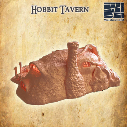 Hobbit Tavern - Tabletop Terrain - 28 MM, Tabletop 3D Printed Terrain by MiniatureLand, Perfect for Wargaming and RPGs