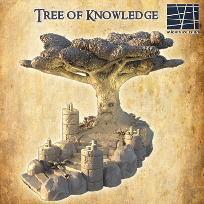 Tree of Knowledge - Tabletop Terrain - 28 MM, Tabletop 3D Printed Terrain by MiniatureLand, Perfect for Wargaming and RPGs