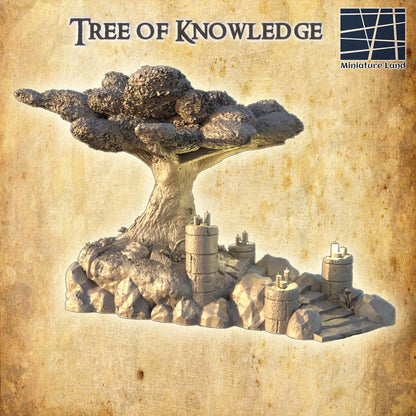 Tree of Knowledge - Tabletop Terrain - 28 MM, Tabletop 3D Printed Terrain by MiniatureLand, Perfect for Wargaming and RPGs