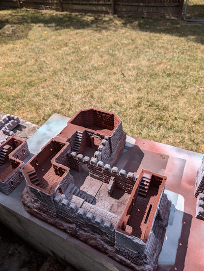 Old Desert Fort - Tabletop Terrain - 28 MM, Tabletop 3D Printed Terrain by MiniatureLand, Perfect for Wargaming and RPGs