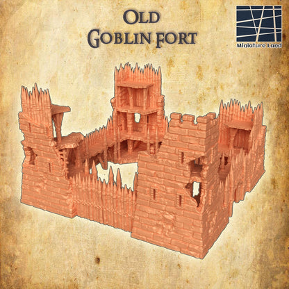 Modular Goblin Fort- Tabletop Terrain - 28 MM, Tabletop 3D Printed Terrain by MiniatureLand, Perfect for Wargaming and RPGs