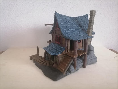 Seaside Smuggler House- Tabletop Terrain - 28 MM, Tabletop 3D Printed Terrain by MiniatureLand, Perfect for Wargaming and RPGs
