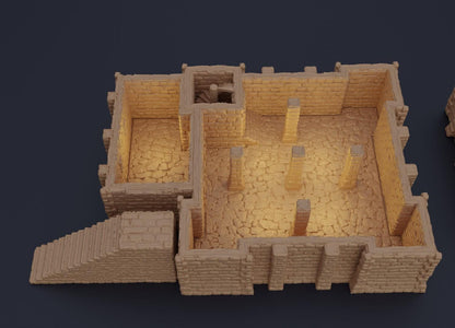 Old Norman Keep - Tabletop Terrain - 28 MM, Tabletop 3D Printed Terrain by MiniatureLand, Perfect for Wargaming and RPGs