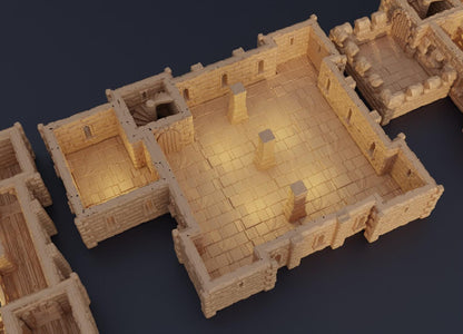 Old Norman Keep - Tabletop Terrain - 28 MM, Tabletop 3D Printed Terrain by MiniatureLand, Perfect for Wargaming and RPGs