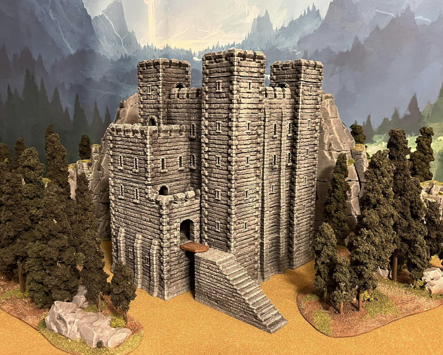 Old Norman Keep - Tabletop Terrain - 28 MM, Tabletop 3D Printed Terrain by MiniatureLand, Perfect for Wargaming and RPGs