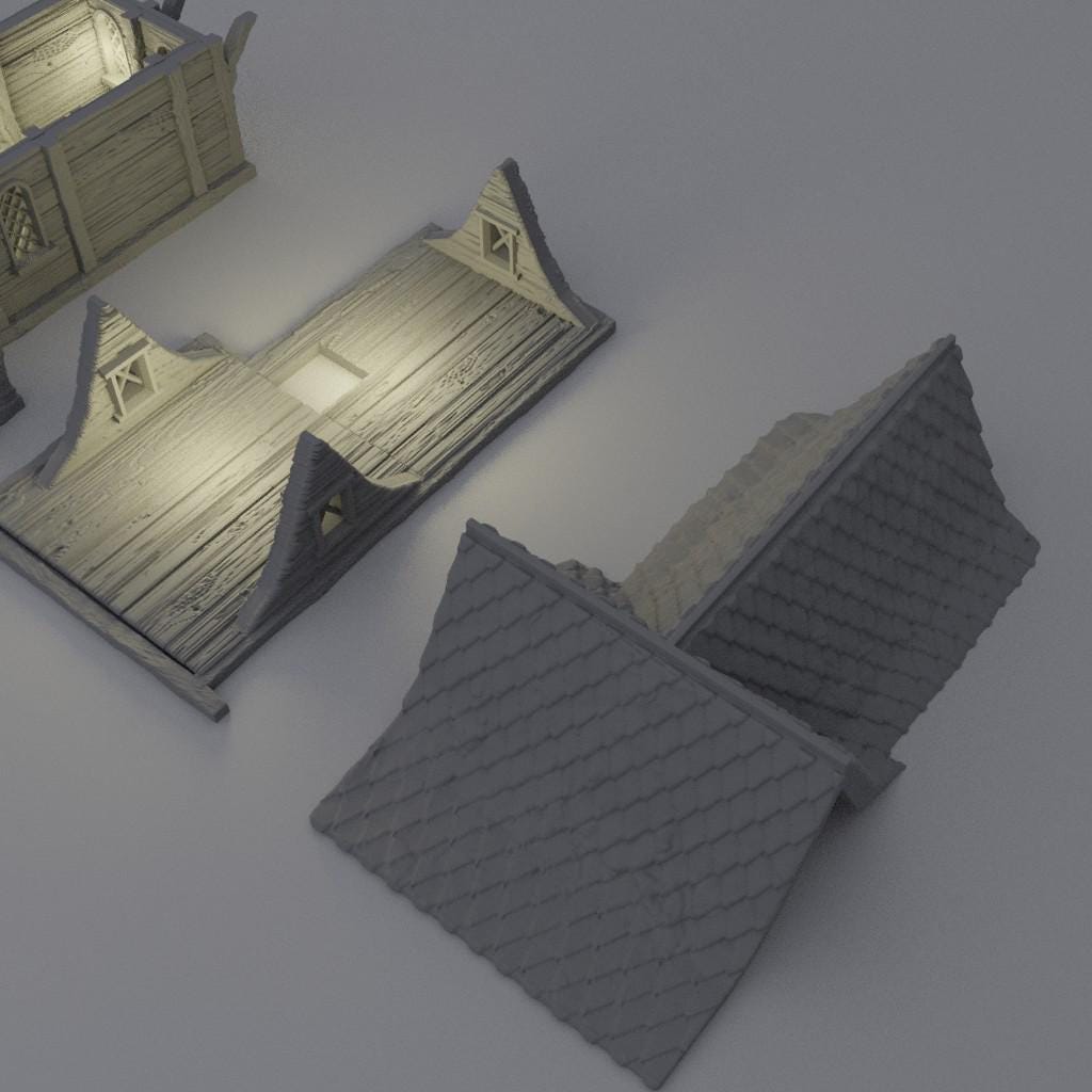 Fisher Sea Lodge - Tabletop Terrain - 28 MM, Tabletop 3D Printed Terrain by MiniatureLand, Perfect for Wargaming and RPGs