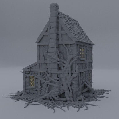 Corrupted Farm House - Tabletop Terrain - 28 MM, Tabletop 3D Printed Terrain by MiniatureLand, Perfect for Wargaming and RPGs