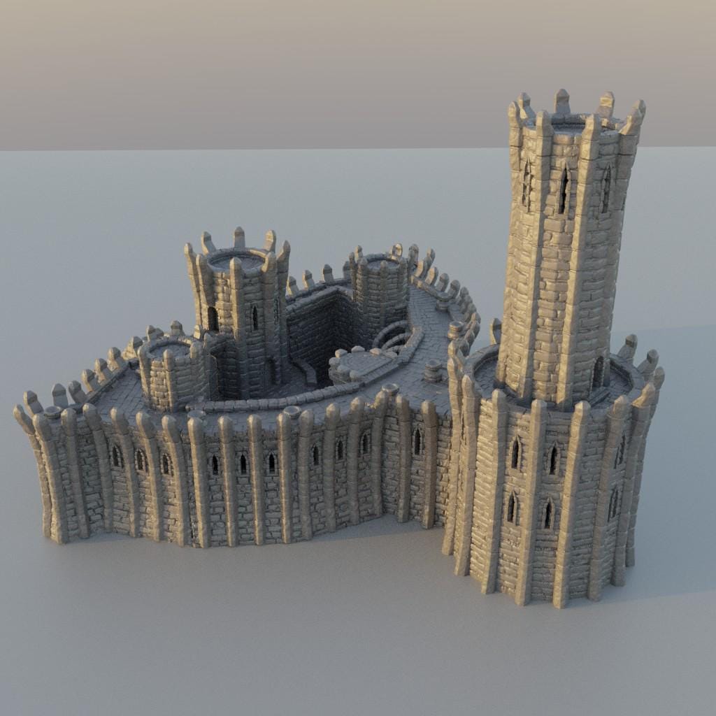 Wizard Academy - Tabletop Terrain - 28 MM, Tabletop 3D Printed Terrain by MiniatureLand, Perfect for Wargaming and RPGs