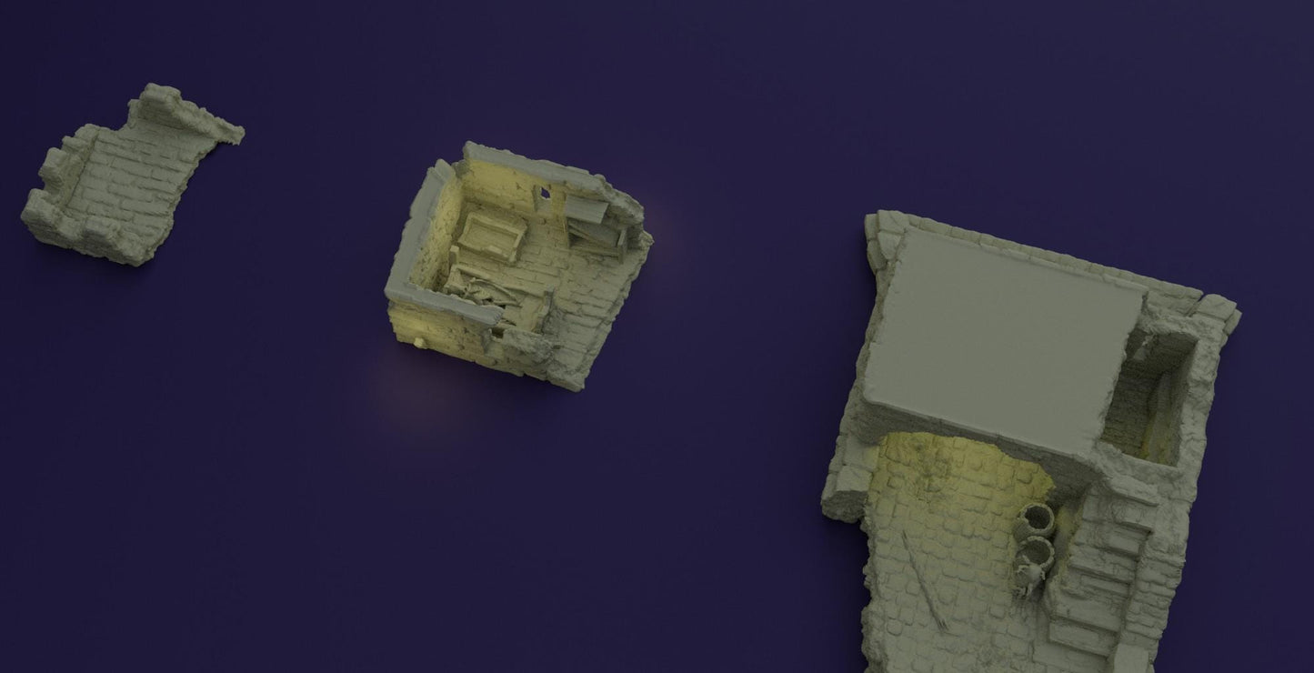 Abandoned Patrol Bridge - Tabletop Terrain - 28 MM, Tabletop 3D Printed Terrain by MiniatureLand, Perfect for Wargaming and RPGs