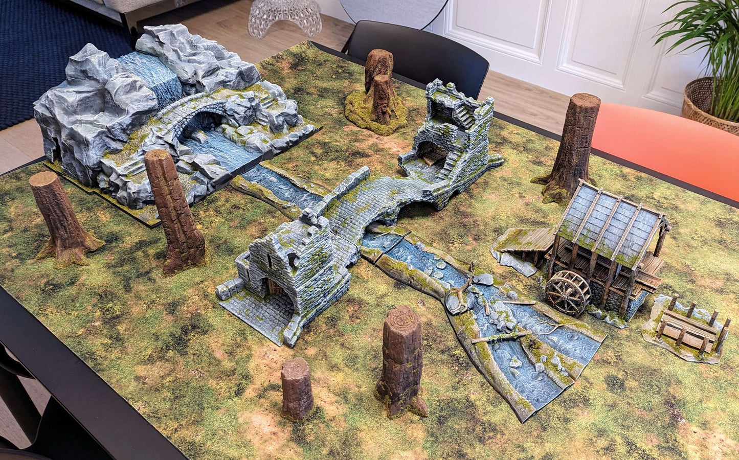 Abandoned Patrol Bridge - Tabletop Terrain - 28 MM, Tabletop 3D Printed Terrain by MiniatureLand, Perfect for Wargaming and RPGs