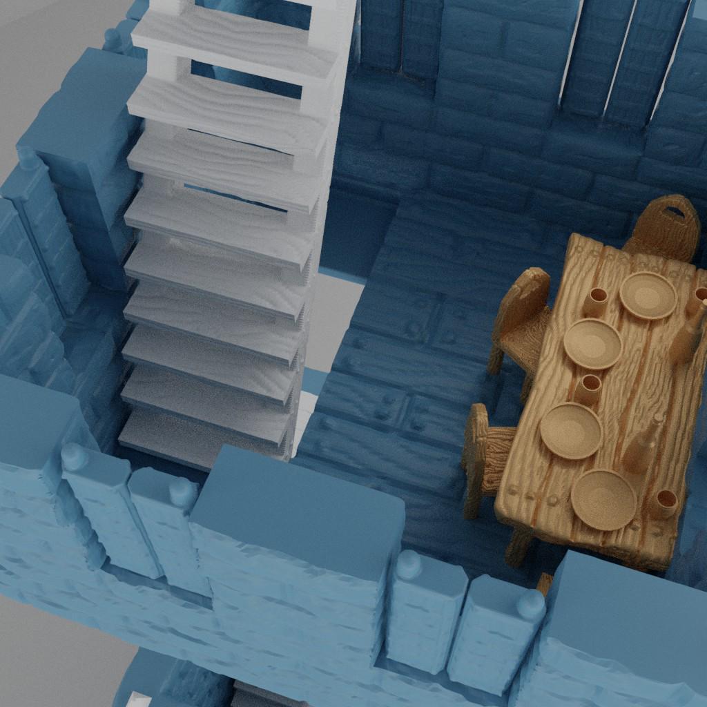 Guard Tower- Tabletop Terrain - 28 MM, Tabletop 3D Printed Terrain by MiniatureLand, Perfect for Wargaming and RPGs