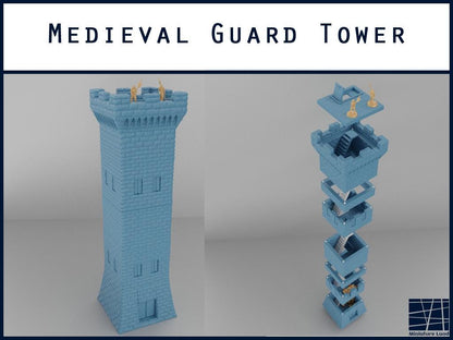 Guard Tower- Tabletop Terrain - 28 MM, Tabletop 3D Printed Terrain by MiniatureLand, Perfect for Wargaming and RPGs