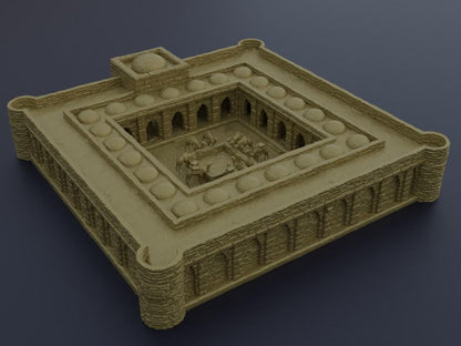Desert Caravanserai - Tabletop Terrain - 28 MM, Tabletop 3D Printed Terrain by MiniatureLand, Perfect for Wargaming and RPGs