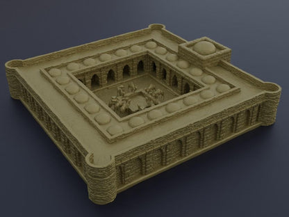 Desert Caravanserai - Tabletop Terrain - 28 MM, Tabletop 3D Printed Terrain by MiniatureLand, Perfect for Wargaming and RPGs