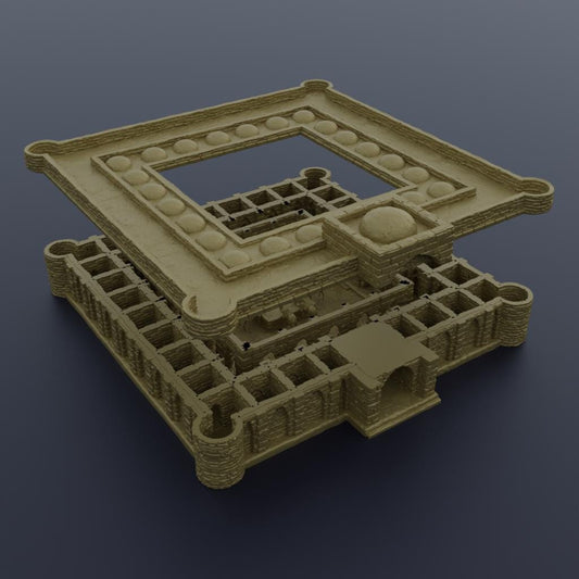 Desert Caravanserai - Tabletop Terrain - 28 MM, Tabletop 3D Printed Terrain by MiniatureLand, Perfect for Wargaming and RPGs