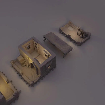Arabian Merchant House - Tabletop Terrain - 28 MM Tabletop 3D Printed Terrain by MiniatureLand, Perfect for Wargaming and RPGs