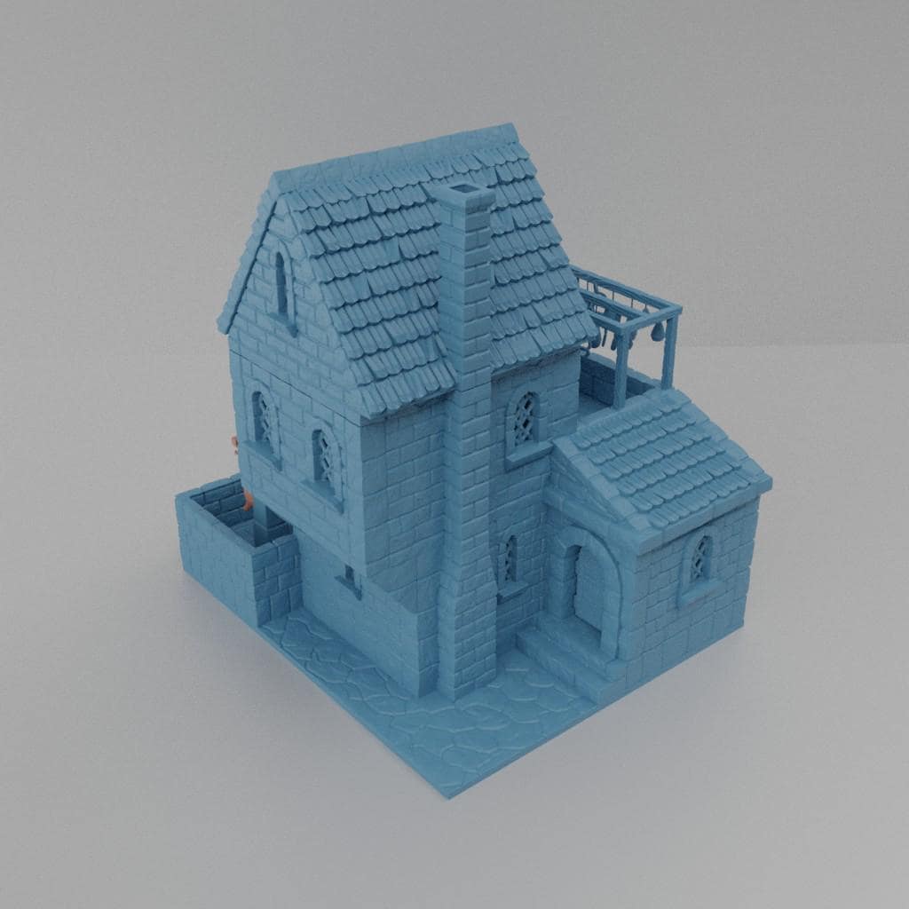 Medieval Butcher House - Tabletop Terrain - 28 MM, Tabletop 3D Printed Terrain by MiniatureLand, Perfect for Wargaming and RPGs