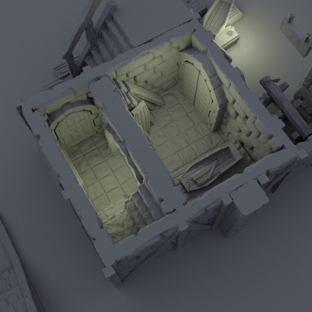 Coffin Maker - Tabletop Terrain - 28 MM, Tabletop 3D Printed Terrain by MiniatureLand, Perfect for Wargaming and RPGs