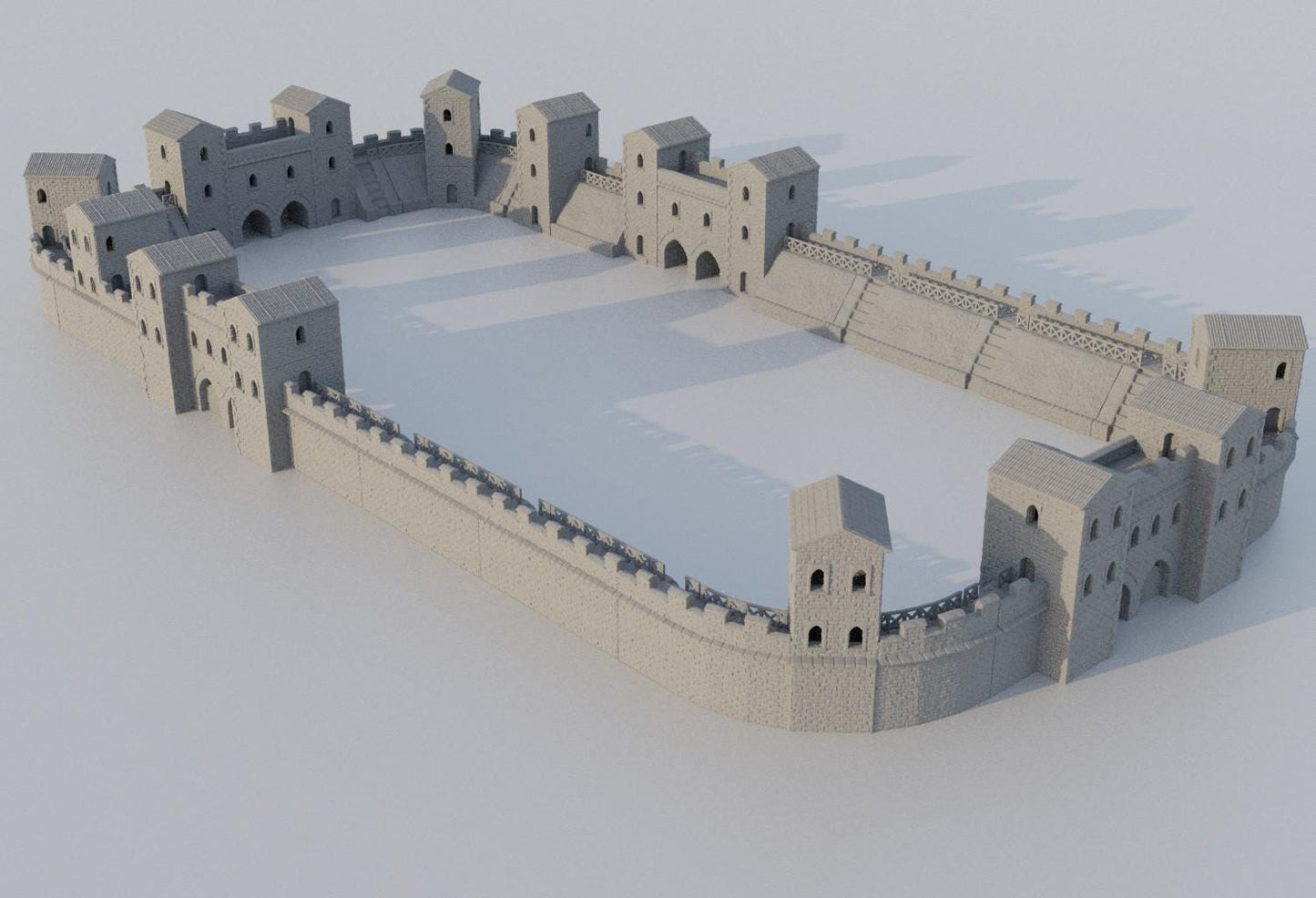Roman Fort - Tabletop Terrain - 28 MM, Tabletop 3D Printed Terrain by MiniatureLand, Perfect for Wargaming and RPGs