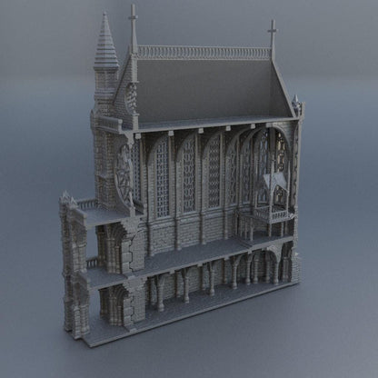 Reliquary Chapel - Tabletop Terrain - 28 MM, Tabletop 3D Printed Terrain by MiniatureLand, Perfect for Wargaming and RPGs