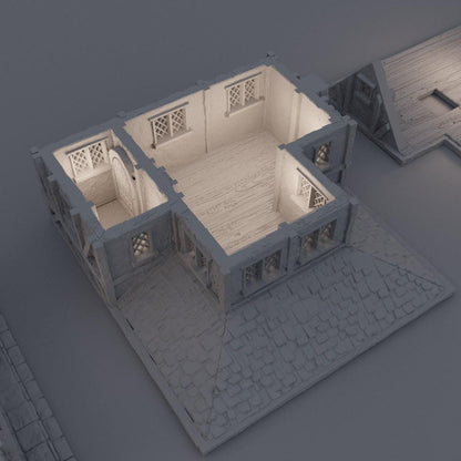 Medieval Small Market - Tabletop Terrain - 28 MM, Tabletop 3D Printed Terrain by MiniatureLand, Perfect for Wargaming and RPGs