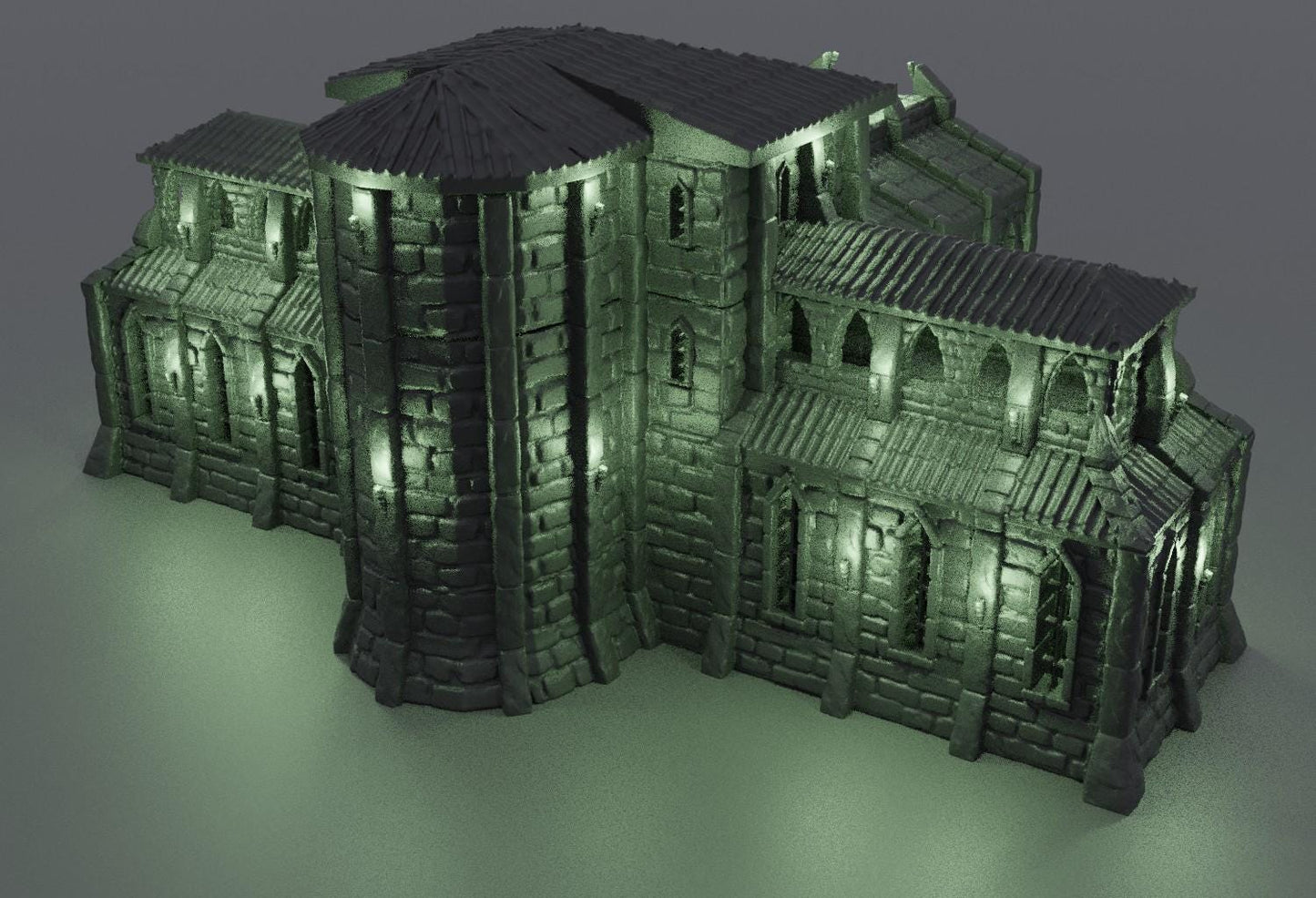 Grand Library - Tabletop Terrain - 28 MM, Tabletop 3D Printed Terrain by MiniatureLand, Perfect for Wargaming and RPGs