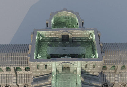 Grand Library - Tabletop Terrain - 28 MM, Tabletop 3D Printed Terrain by MiniatureLand, Perfect for Wargaming and RPGs