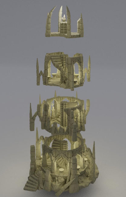 Ruined Altar - Tabletop Terrain - 28 MM, Tabletop 3D Printed Terrain by MiniatureLand, Perfect for Wargaming and RPGs