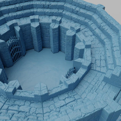 Small Arena - Tabletop Terrain - 28 MM, Tabletop 3D Printed Terrain by MiniatureLand, Perfect for Wargaming and RPGs