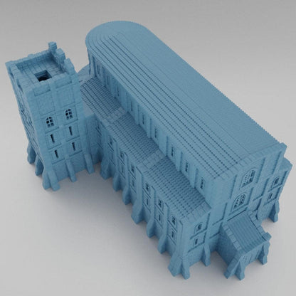 Medieval Abbey - Tabletop Terrain - 28 MM, Tabletop 3D Printed Terrain by MiniatureLand, Perfect for Wargaming and RPGs