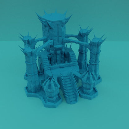 Necropolis Citadel - Tabletop Terrain - 28 MM, Tabletop 3D Printed Terrain by MiniatureLand, Perfect for Wargaming and RPGs