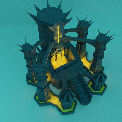 Necropolis Citadel - Tabletop Terrain - 28 MM, Tabletop 3D Printed Terrain by MiniatureLand, Perfect for Wargaming and RPGs