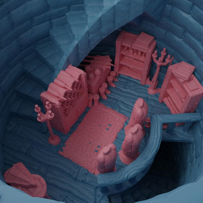 Round Tower - Tabletop Terrain - 28 MM, Tabletop 3D Printed Terrain by MiniatureLand, Perfect for Wargaming and RPGs