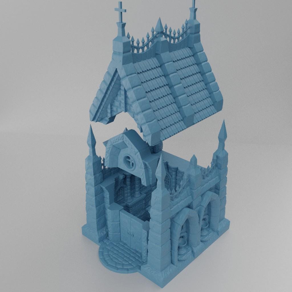 Cemetary Tomb - Tabletop Terrain - 28 MM, Tabletop 3D Printed Terrain by MiniatureLand, Perfect for Wargaming and RPGs