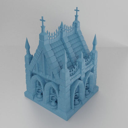 Cemetary Tomb - Tabletop Terrain - 28 MM, Tabletop 3D Printed Terrain by MiniatureLand, Perfect for Wargaming and RPGs
