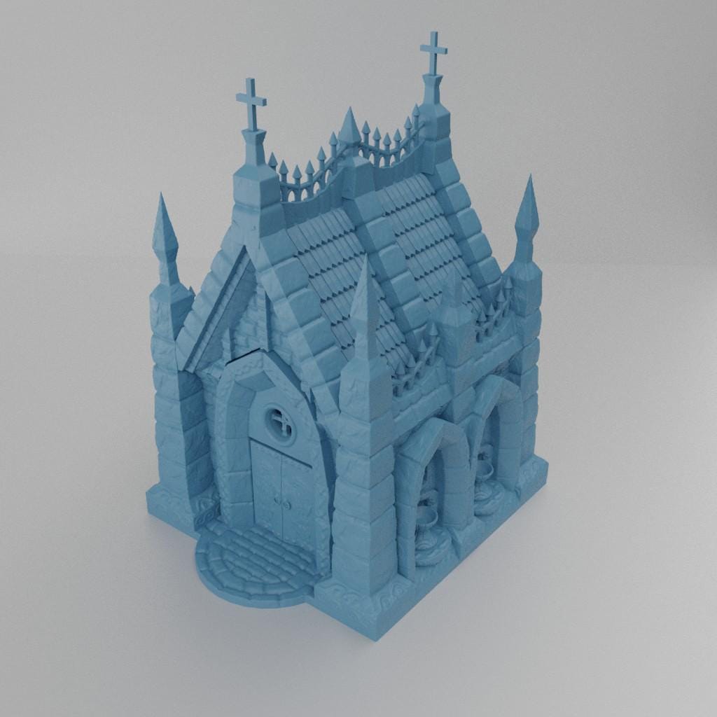 Cemetary Tomb - Tabletop Terrain - 28 MM, Tabletop 3D Printed Terrain by MiniatureLand, Perfect for Wargaming and RPGs