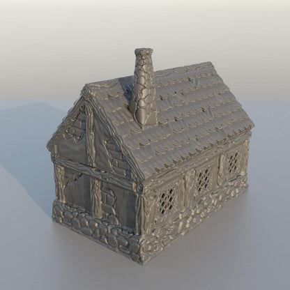 Long House - Tabletop Terrain - 28 MM, Tabletop 3D Printed Terrain by MiniatureLand, Perfect for Wargaming and RPGs