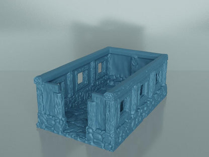 Long House - Tabletop Terrain - 28 MM, Tabletop 3D Printed Terrain by MiniatureLand, Perfect for Wargaming and RPGs