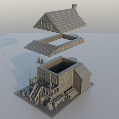 Forester House - Tabletop Terrain - 28 MM, Tabletop 3D Printed Terrain by MiniatureLand, Perfect for Wargaming and RPGs