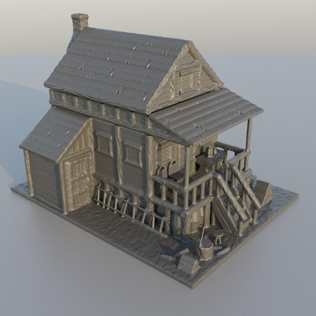 Forester House - Tabletop Terrain - 28 MM, Tabletop 3D Printed Terrain by MiniatureLand, Perfect for Wargaming and RPGs