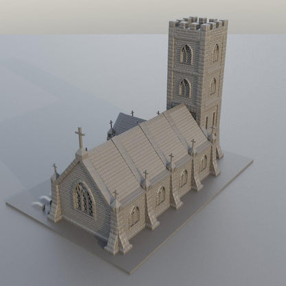 Small Church- Tabletop Terrain - 15 MM, Tabletop 3D Printed Terrain by MiniatureLand, Perfect for Wargaming and RPGs