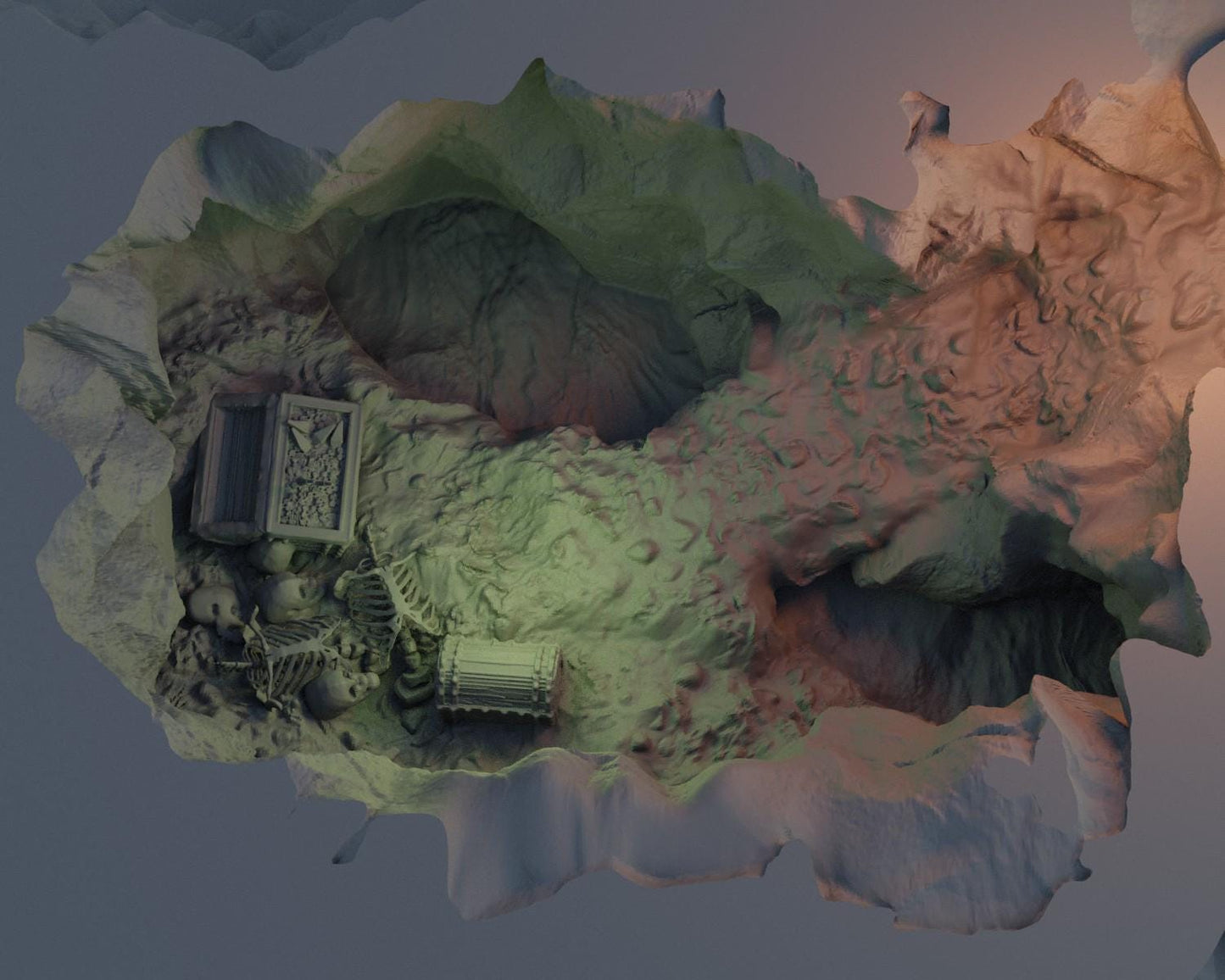 Troll Cave - Tabletop Terrain - 28 MM, Tabletop 3D Printed Terrain by MiniatureLand, Perfect for Wargaming and RPGs