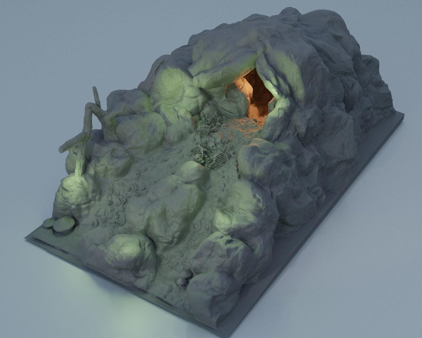 Troll Cave - Tabletop Terrain - 28 MM, Tabletop 3D Printed Terrain by MiniatureLand, Perfect for Wargaming and RPGs