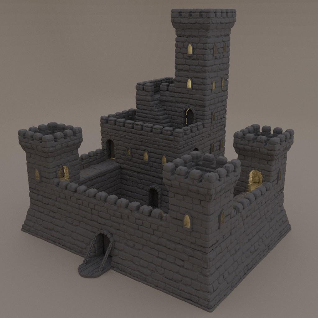 Small Fort - Tabletop Terrain - 28 MM, Tabletop 3D Printed Terrain by MiniatureLand, Perfect for Wargaming and RPGs