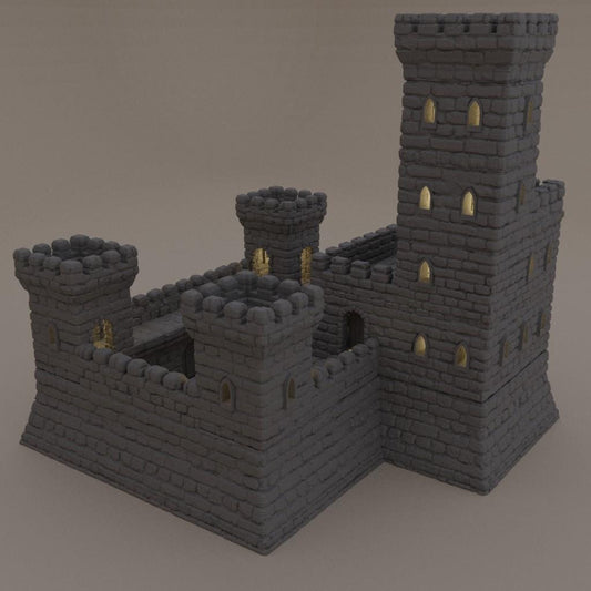 Small Fort - Tabletop Terrain - 28 MM, Tabletop 3D Printed Terrain by MiniatureLand, Perfect for Wargaming and RPGs
