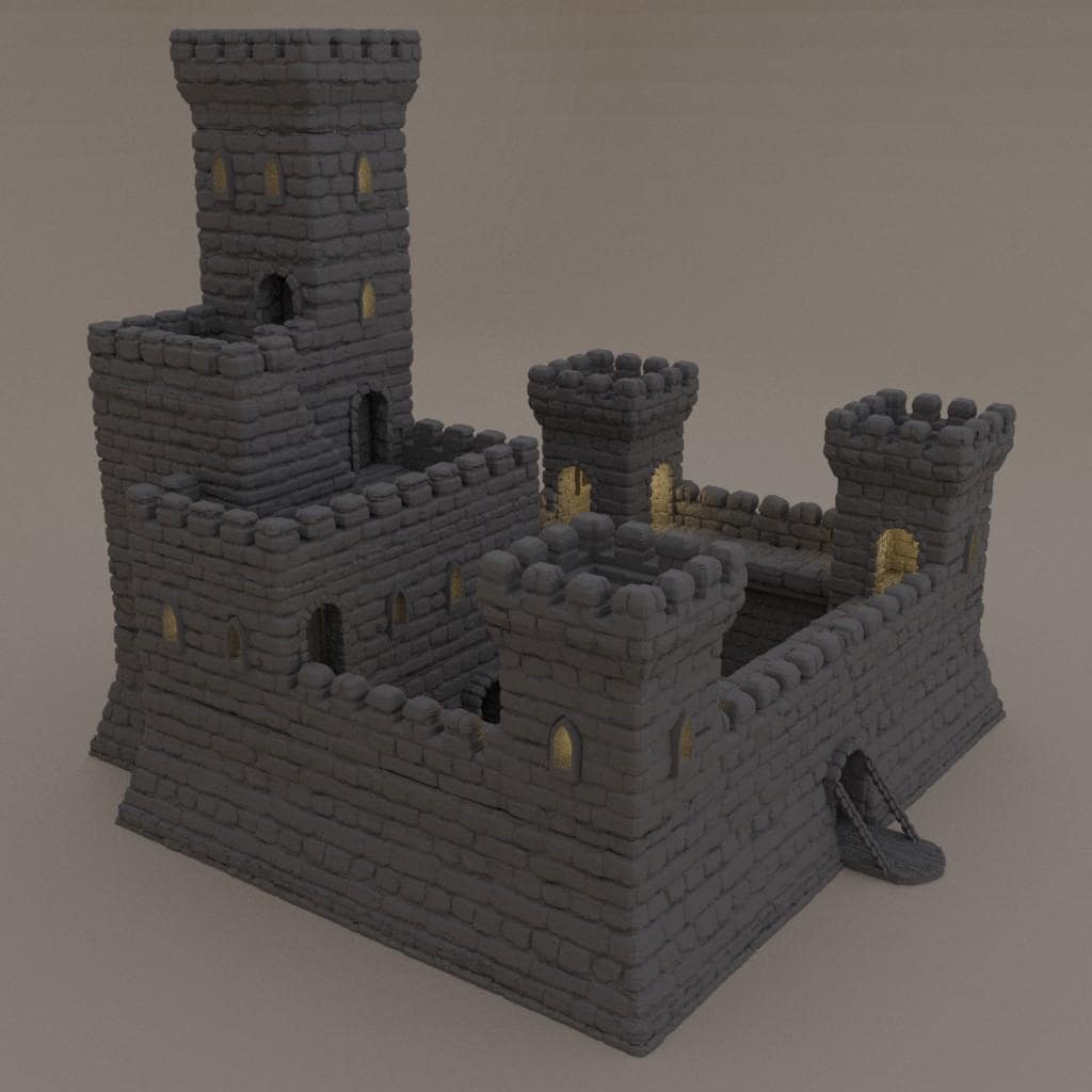 Small Fort - Tabletop Terrain - 28 MM, Tabletop 3D Printed Terrain by MiniatureLand, Perfect for Wargaming and RPGs