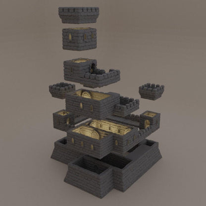 Small Fort - Tabletop Terrain - 28 MM, Tabletop 3D Printed Terrain by MiniatureLand, Perfect for Wargaming and RPGs