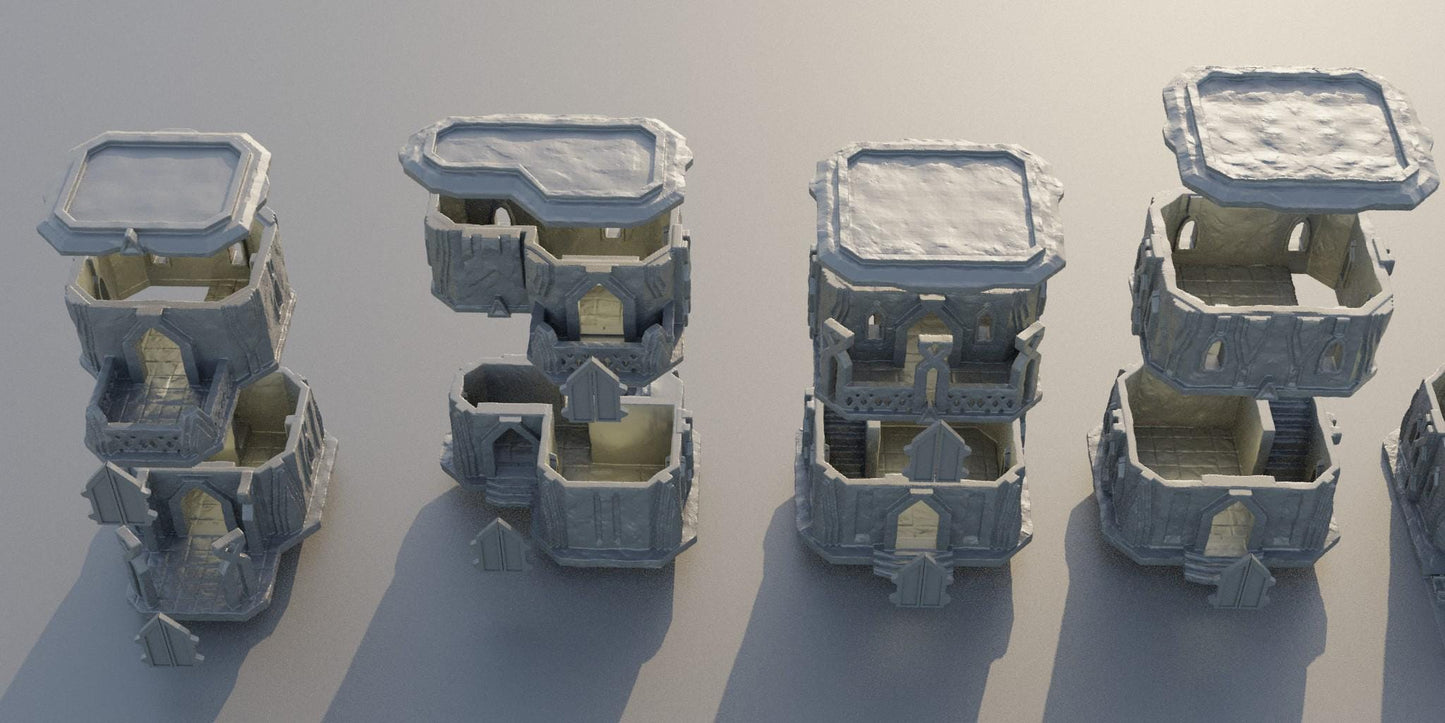 Underground Dwarf Village - Tabletop Terrain - 28 MM, Tabletop 3D Printed Terrain by MiniatureLand, Perfect for Wargaming and RPGs