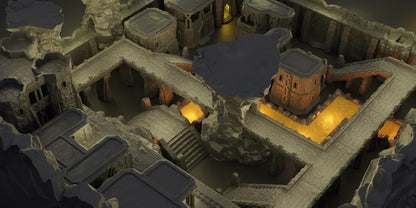 Underground Dwarf Village - Tabletop Terrain - 28 MM, Tabletop 3D Printed Terrain by MiniatureLand, Perfect for Wargaming and RPGs
